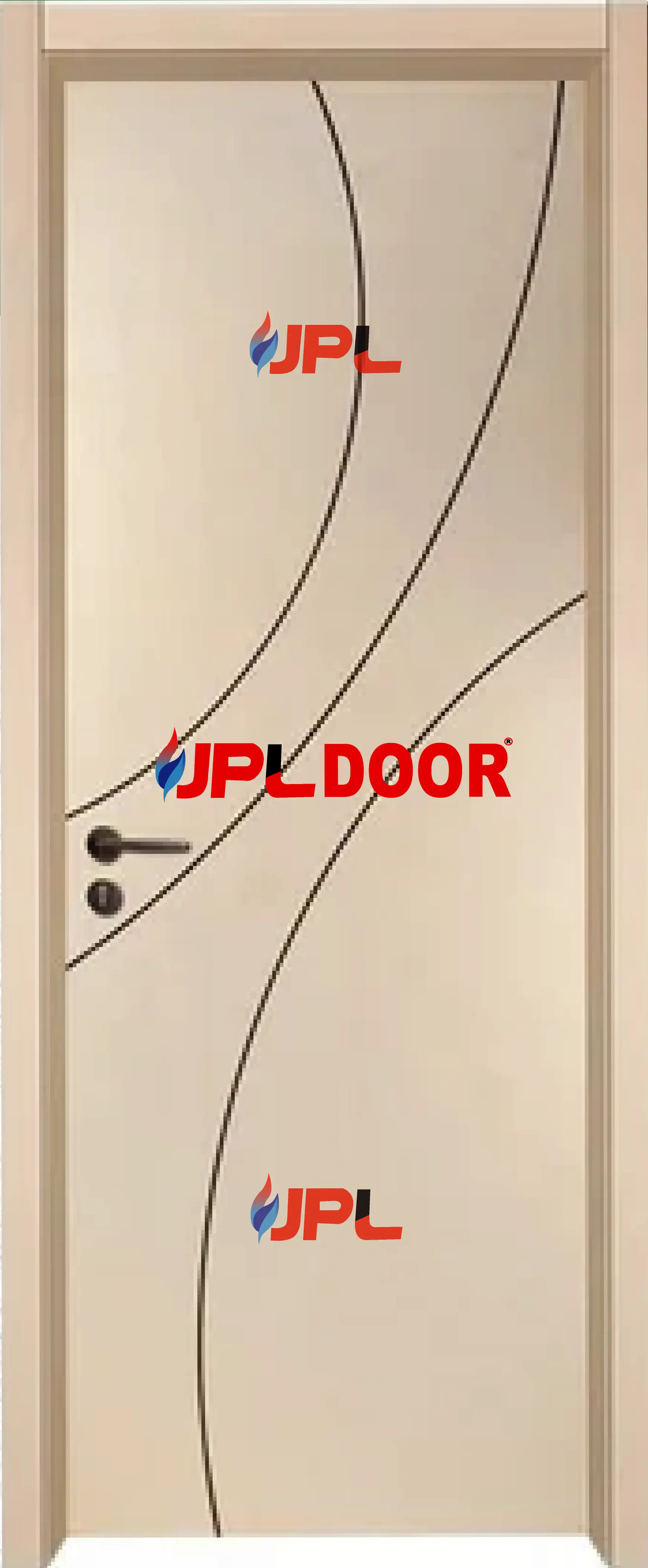 WPC DELUXE LACQUER PAINT DOOR FRAME WITH SHUTTER JPL-WPC-1050