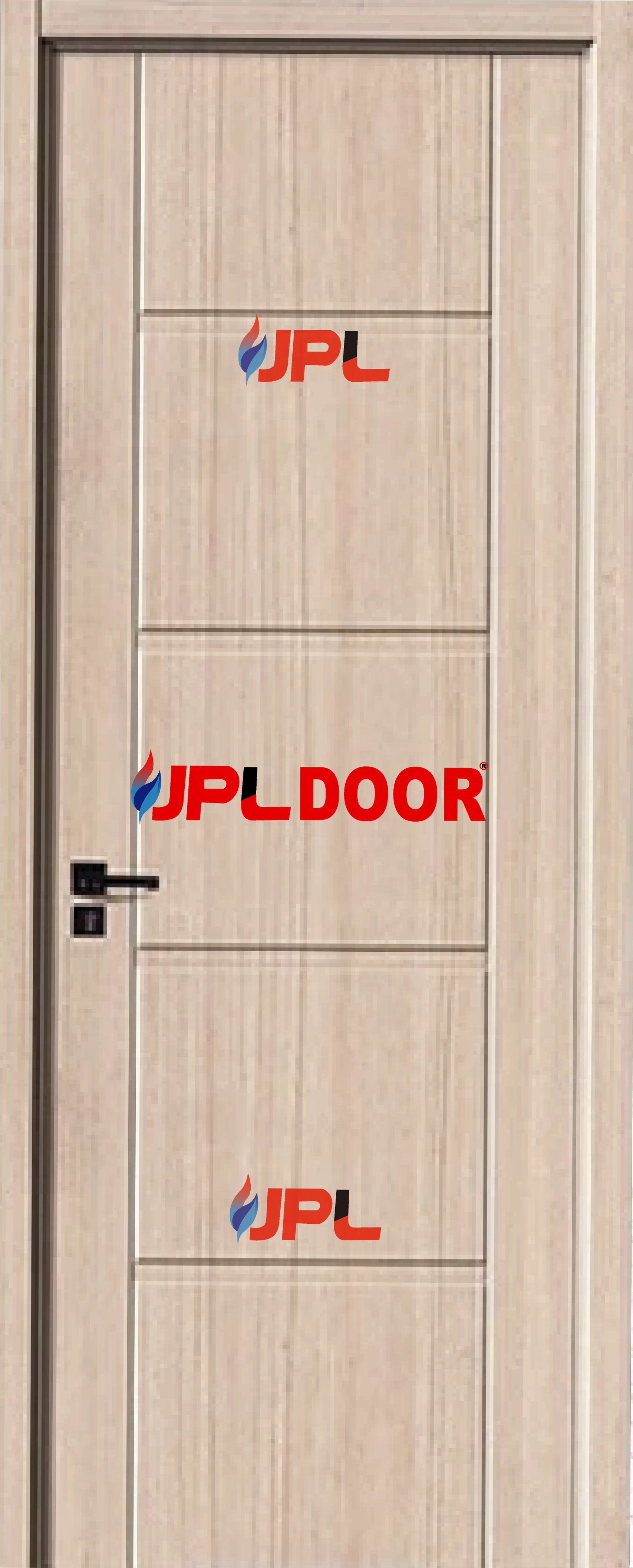 WPC WOODEN TEXTURE DOOR FRAME WITH SHUTTER JPL-WPC-1014