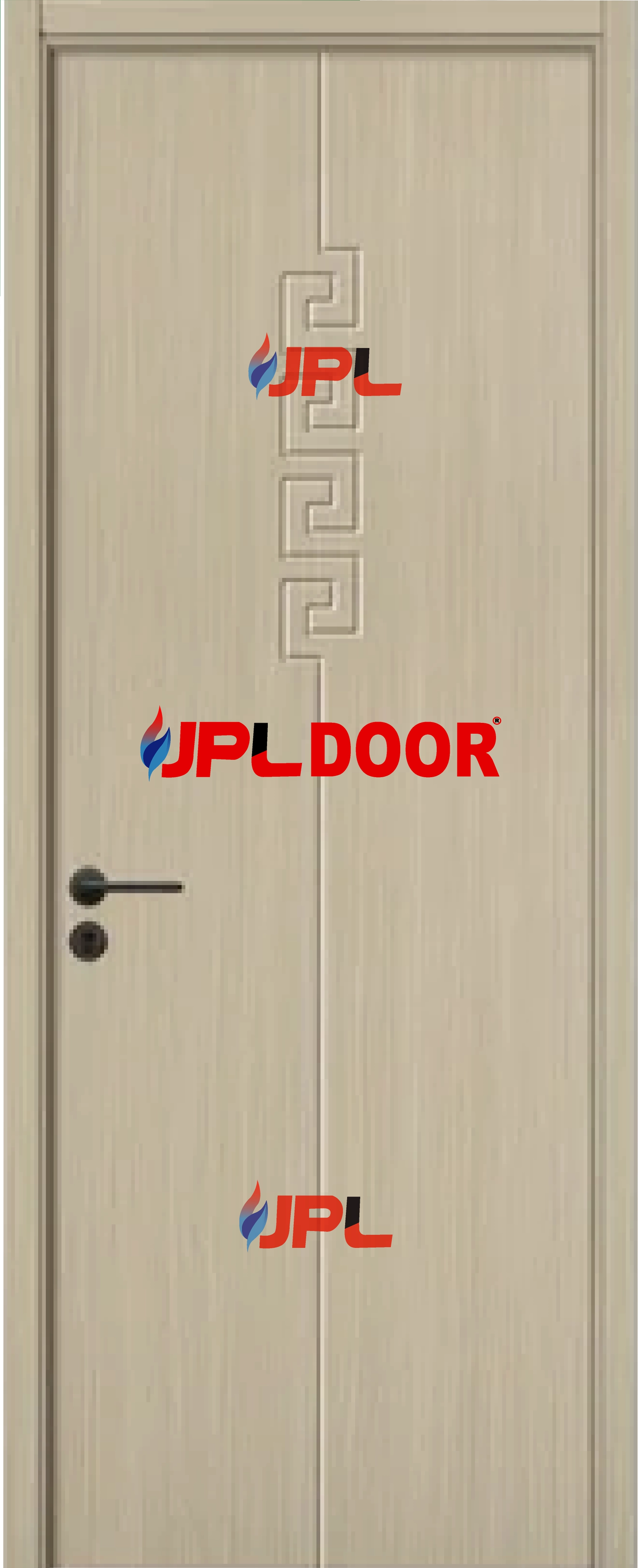 WPC WOODEN TEXTURE DOOR FRAME WITH SHUTTER JPL-WPC-1021