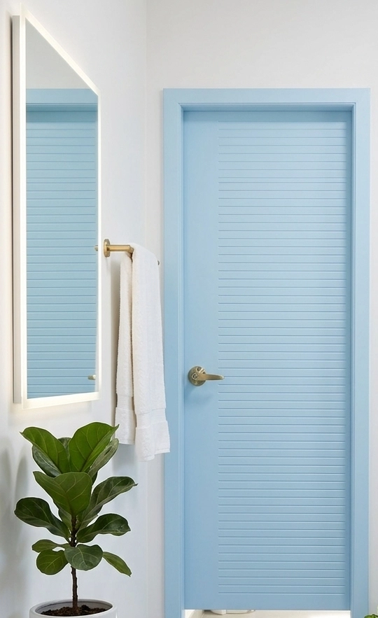 WPC LACQUER PAINT DOOR FRAME WITH SHUTTER- JPL-WPC-1073