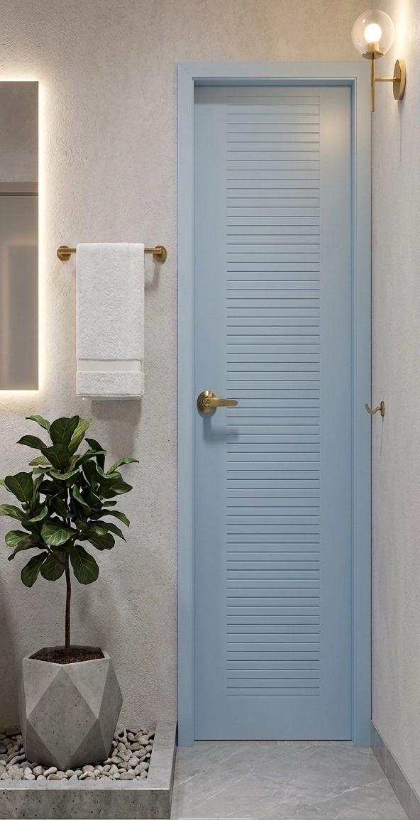 WPC LACQUER PAINT DOOR FRAME WITH SHUTTER- JPL-WPC-1073/A