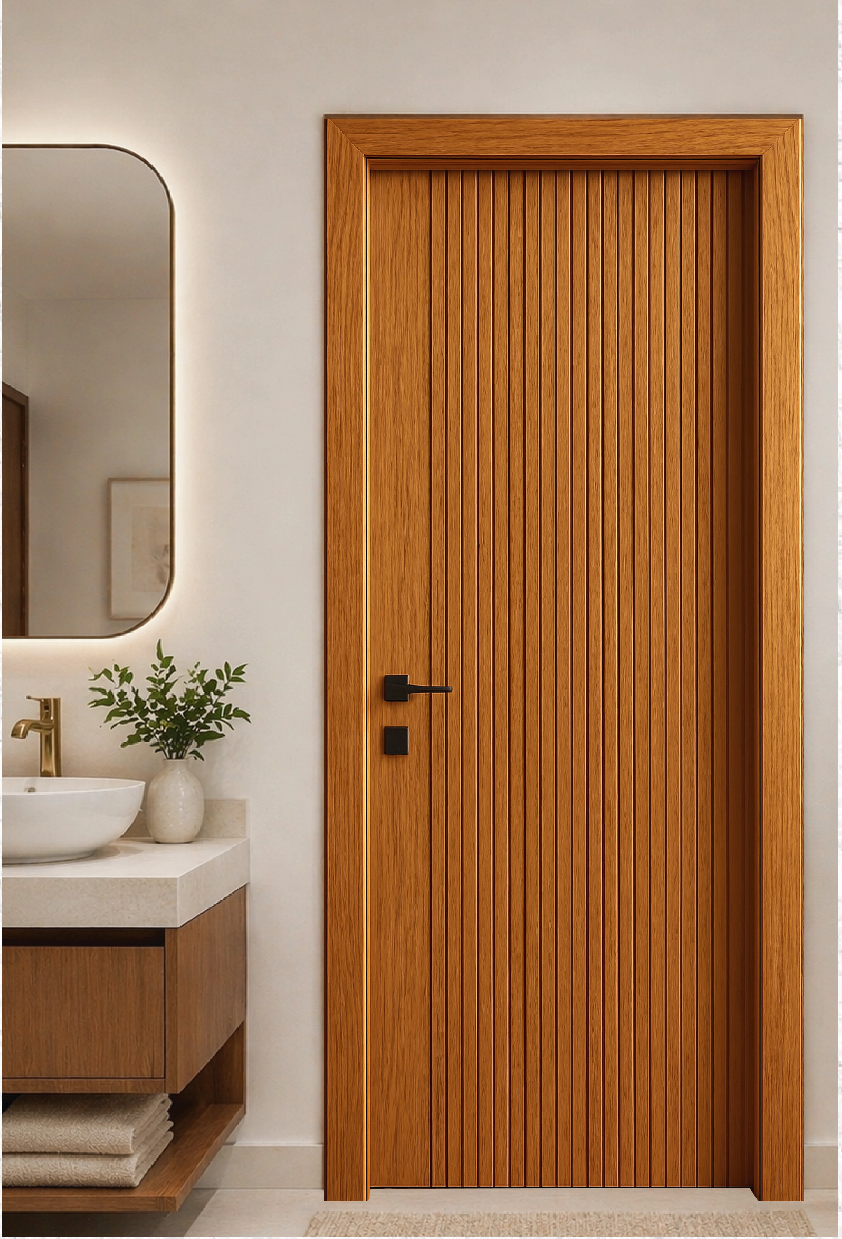 WPC Lacquer Paint Door Frame with Shutter | JPL-WPC-1067