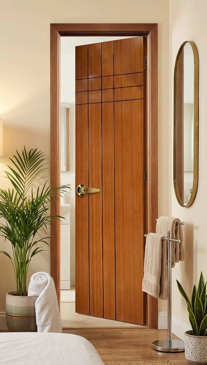 WPC LACQUER PAINT DOOR FRAME WITH SHUTTER JPL-WPC-1001