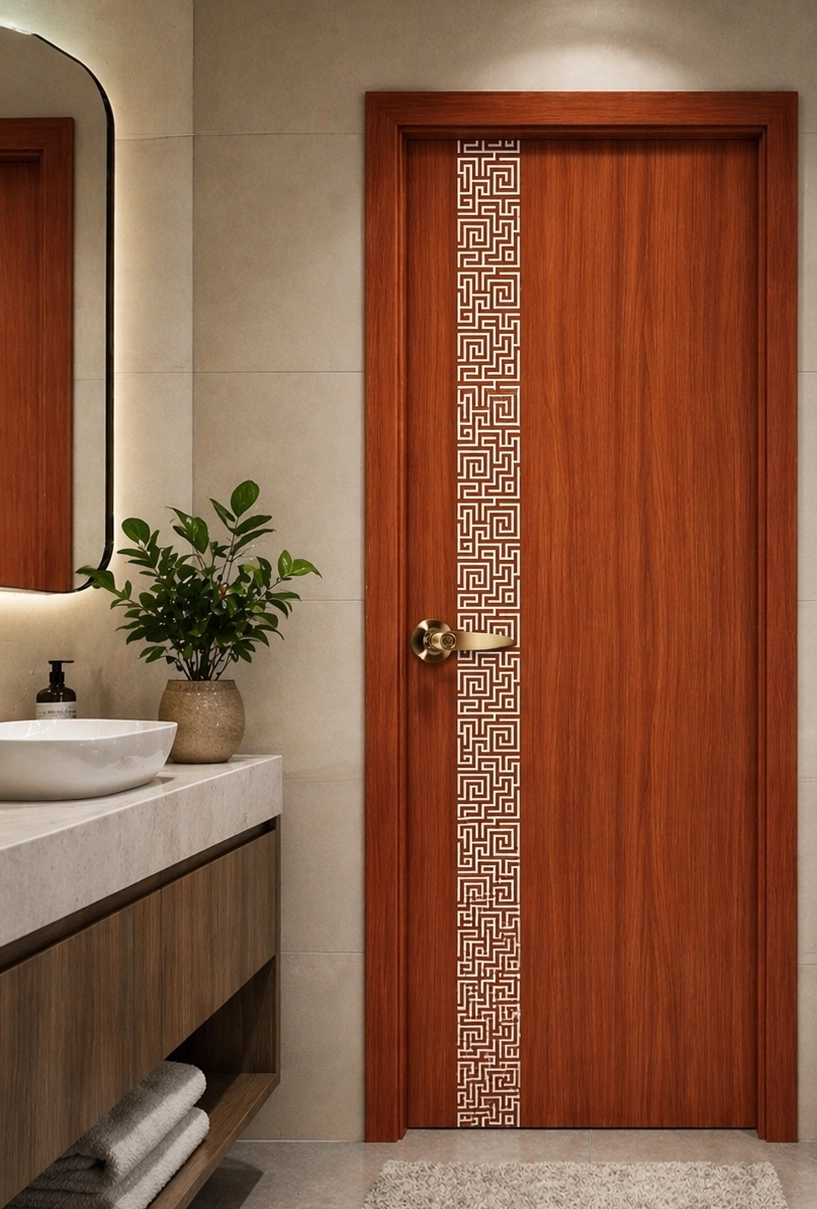 WPC LACQUER PAINT DOOR FRAME WITH SHUTTER- JPL-WPC-1003/B