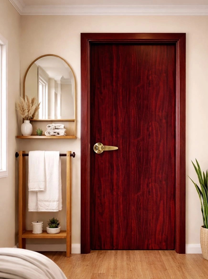 WPC WOODEN TEXTURE DOOR FRAME WITH SHUTTER JPL-WPC-1010
