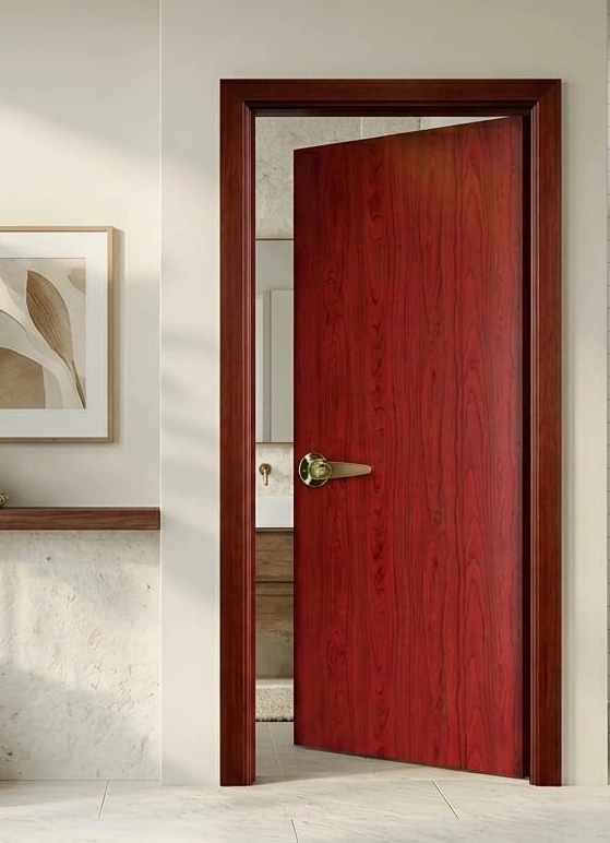 WPC WOODEN TEXTURE DOOR FRAME WITH SHUTTER JPL-WPC-1005