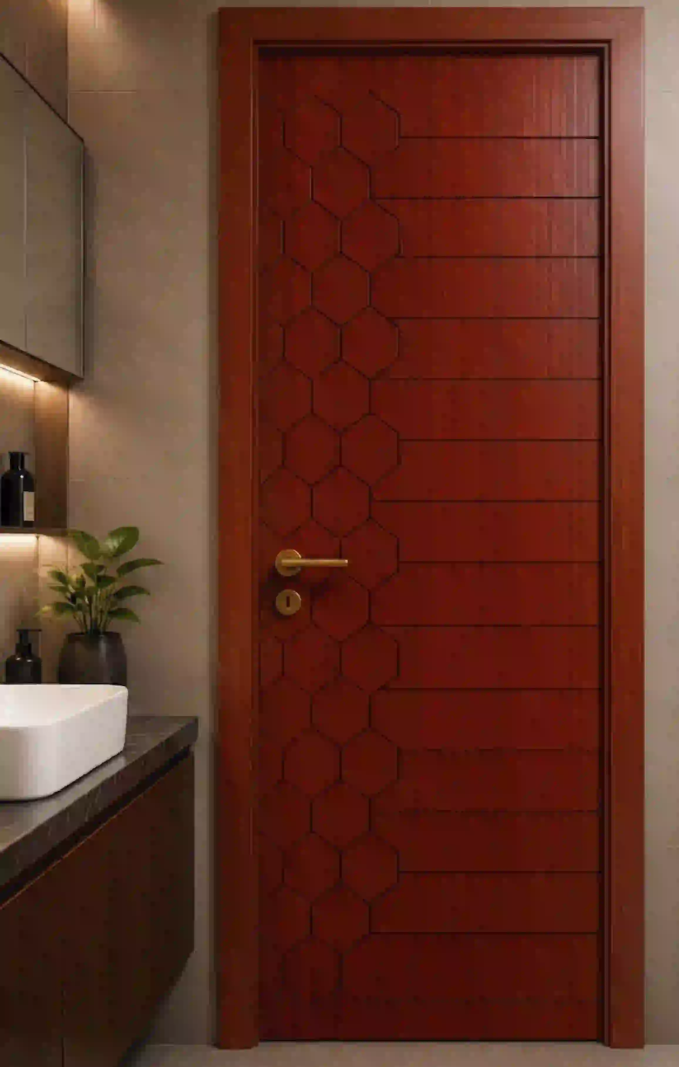 WPC Lacquer Paint Door Frame with Shutter | JPL-WPC-1076/A