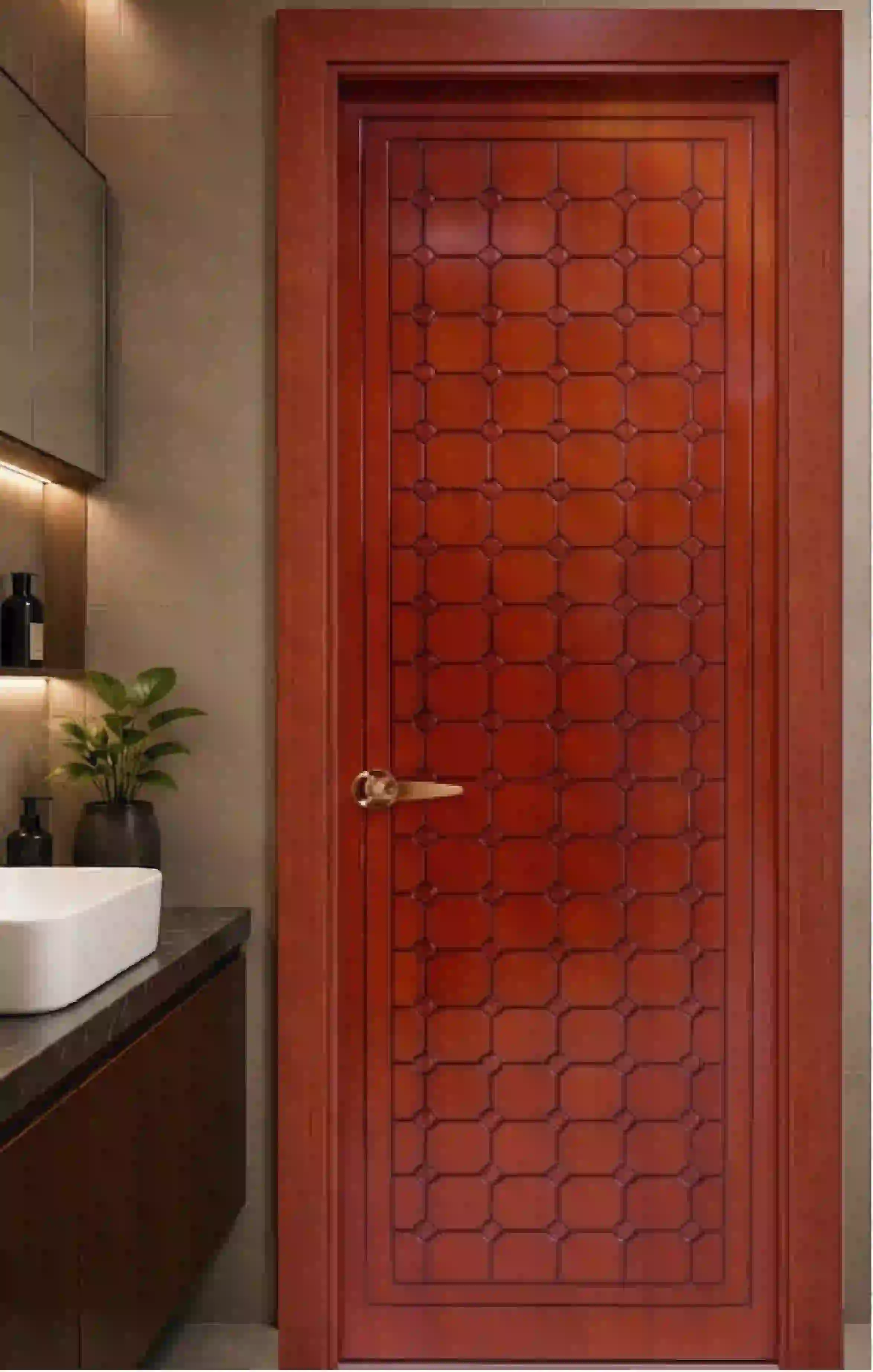 WPC Lacquer Paint Door Frame with Shutter | JPL-WPC-1077