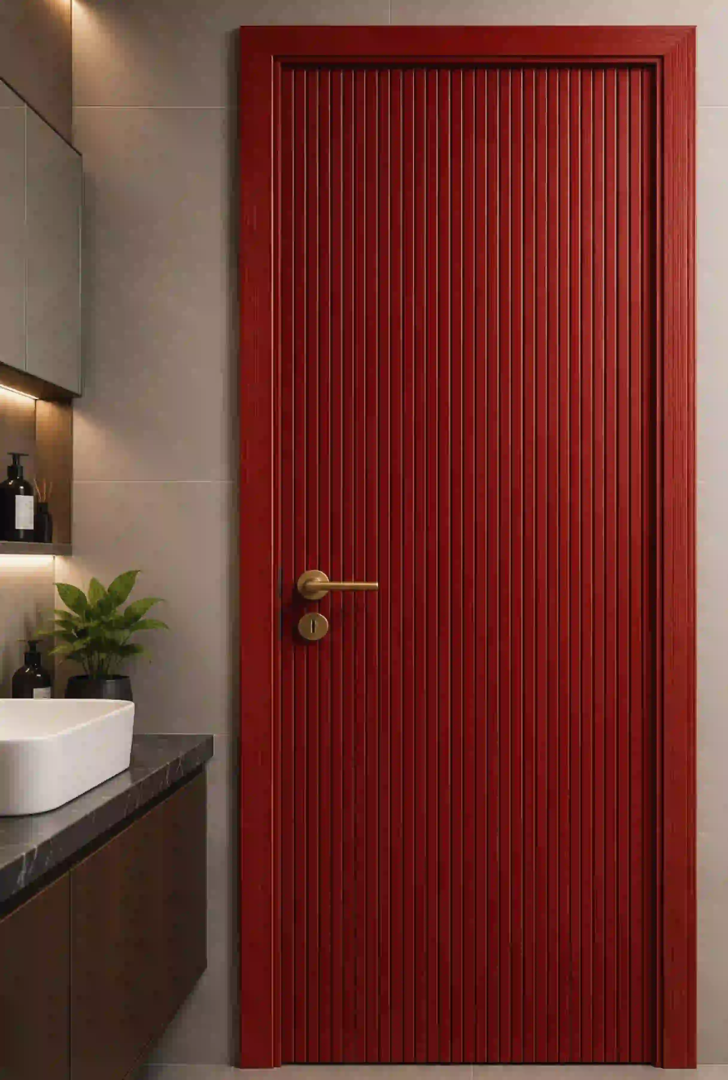WPC Lacquer Paint Door Frame with Shutter | JPL-WPC-1078