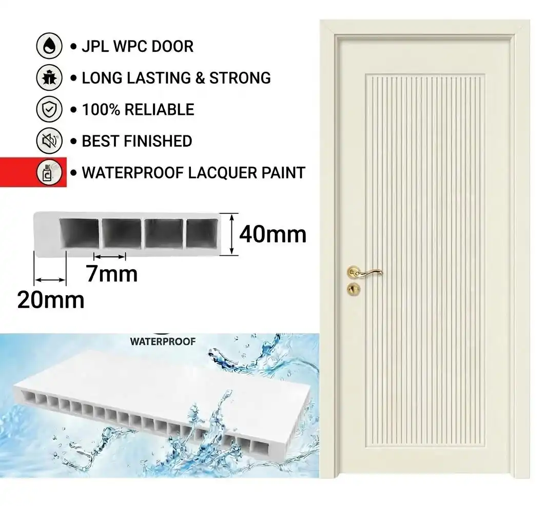WPC Lacquer Paint Door Frame with Shutter | JPL-WPC-1053/B