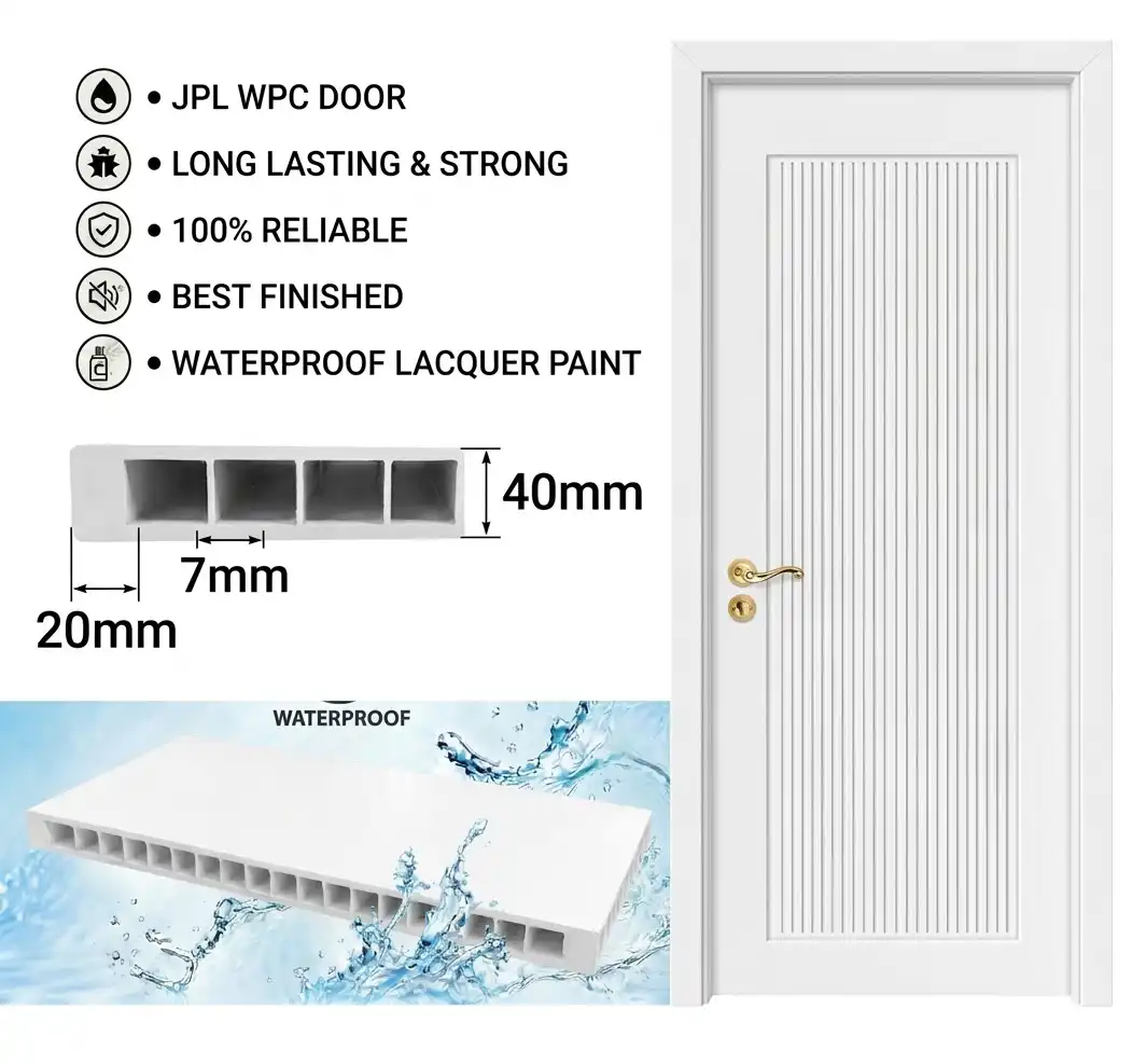 WPC Lacquer Paint Door Frame with Shutter | JPL-WPC-1053/C