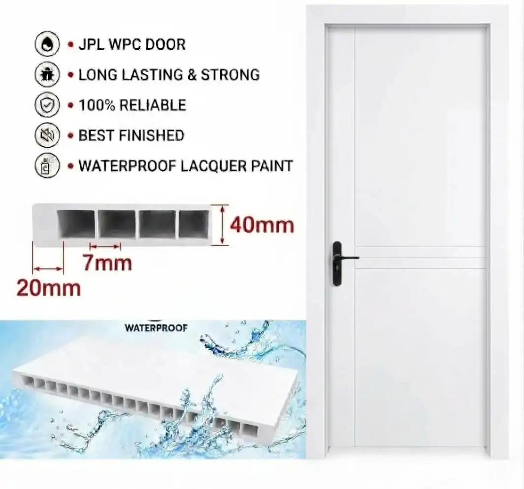WPC Lacquer Paint Door Frame with Shutter | JPL-WPC-1080/A